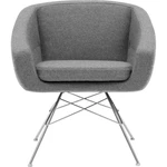 Svetlosivé kreslo Softline Aiko Felt Melange Light Grey