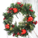 30cm Wall Hanging Christmas Wreath Handmade Front Door Hanging Pendant Garland Home Decorations Supplies