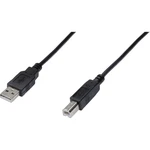 Digitus #####USB-Kabel USB 2.0 #####USB-A Stecker, #####USB-B Stecker 3.00 m čierna