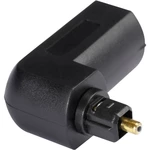 Toslink digitálny audio adaptér Hicon POF-732, [1x Toslink zástrčka (ODT) - 1x Toslink zásuvka (ODT)], čierna