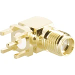 SMA reverzný konektor BKL 419013, 50 Ω, zásuvka vstavaná uhlový