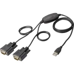 Digitus USB 1.1, sériový adaptér [1x USB 2.0 zástrčka A - 2x D-SUB zástrčka 9-pólová]