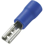 TRU COMPONENTS 737402 faston zásuvka  Šírka zástrčky: 2.8 mm Hrúbka konektora: 0.5 mm 180 ° čiastočne izolované modrá 10