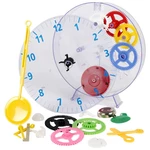 Techno Line Model kids clock mechanické nástenné hodiny - náučná stavebnica 20 cm x 3.5 cm priehľadná