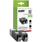 KMP Ink náhradný Canon PGI-550BK, PGI-550BK XL kompatibilná Dual čierna C89D 1518,0021