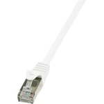 LogiLink CP2011S RJ45 sieťové káble, prepojovacie káble CAT 6 F/UTP 25.00 cm biela s ochranou 1 ks