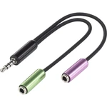 SpeaKa Professional SP-7870716  jack audio Y adaptér [1x jack zástrčka 3,5 mm - 2x jack zásuvka 3,5 mm] čierna