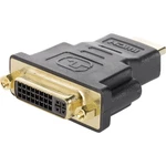 Renkforce RF-4538132 HDMI / DVI adaptér [1x HDMI zástrčka - 1x DVI zásuvka 24+5-pólová] čierna pozlátené kontakty