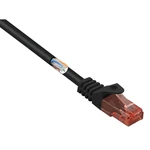 Basetech BT-2272281 RJ45 sieťové káble, prepojovacie káble CAT 6 U/UTP 25.00 cm čierna s ochranou, bez halogénov 1 ks