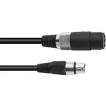 Omnitronic 3022050N XLR prepojovací kábel [1x XLR zástrčka 3pólová - 1x XLR zásuvka 3pólová] 5.00 m čierna