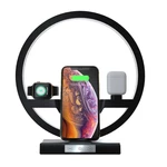 BAKEEY 3 in 1 10w Wireless Charger Desk Table Lamp Led Night Light Watch Qi Magnet Magnetic for Iphone 11 12 13