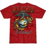 Pánské tričko 7.62 Design® USMC Eagle, Globe & Anchor - červené (Barva: Červená, Velikost: S)