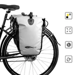 AFISHTOUR Folding 15-25L Bicycle Rear Seat Bag Waterproof Cycling Sides Bag Seatpost Bag MTB Luggage Rear Frame Bag