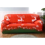 2/3/4 Seaters Christmas Sofa Cover Elastic Elk Chair Seat Protector Stretch Couch Case Slipcover Home Office Furniture D