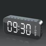 Bakeey H21 Wireless bluetooth Speaker Mini LED Double Alarm Clock FM Radio TF Card AUX Soundbar Subwoofer with Mic