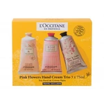 L´Occitane Pink Flowers Hand Cream Trio dárková kazeta dárková sada