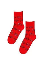 Wola W84.01P Woman Valentýnské dámské ponožky 36-38 red