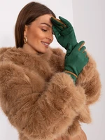 Dark Green Elegant Women's Gloves