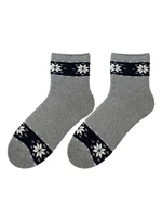 Bratex D-060 women's winter socks pattern 36-41 grey melange 015