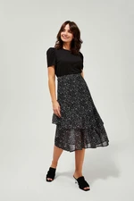 Chiffon skirt with frill