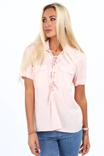 Powder shirt with short sleeves