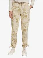 Cream Women Patterned Sweatpants Tom Tailor - Women