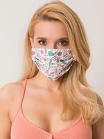 White reusable mask with print