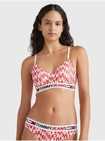 Red and White Women Patterned Bra Tommy Jeans - Women