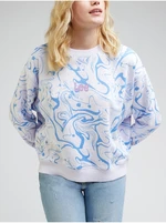 Blue and White Women Patterned Sweatshirt Lee - Women