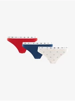 Set of three thongs in red, navy blue and cream Tommy Hilfiger - Women