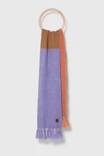 Šátek z vlněné směsi Jail Jam fialová barva, vzorovaný