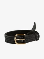 Čierny dámsky opasok VILA Vilela Leather Jeans Belt/EF/LS