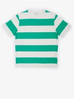 White and Green Boys Striped T-Shirt Tom Tailor - Boys