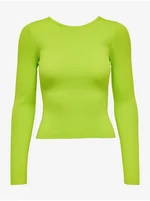 Světle zelený svetr s průstřihem na zádech ONLY Emmy - Dámské