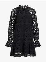 Černé dámské šaty s madeirou VILA Vibradie - Dámské