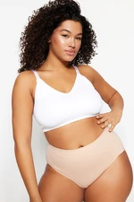 Trendyol Curve White Strapless Seamless Bra