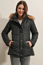 Bigdart 5065 Inflatable Hooded Coat - Black