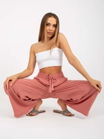 Dark pink fabric trousers with wide leg SUBLEVEL