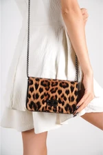 Capone Outfitters Shoulder Bag - Brown - Animal print