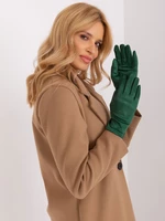 Tmavě zelené dotykové zimní rukavice