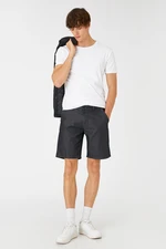 Koton Basic Woven Shorts with Button Detailed Pockets.