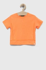 Dětské tričko United Colors of Benetton oranžová barva
