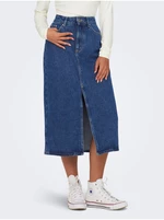 Blue denim midi skirt ONLY Bianca - Ladies