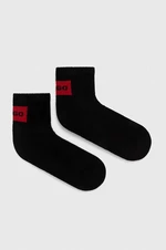 Ponožky HUGO 2-pak pánske,čierna farba,50516406