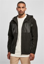 Micro fleece jacket with hood black