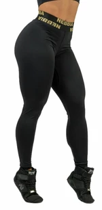 Nebbia Classic High Waist Leggings INTENSE Perform Black/Gold XS Fitness nohavice