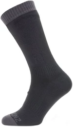 Sealskinz Waterproof Warm Weather Mid Length Sock Black/Grey S Șosete ciclism