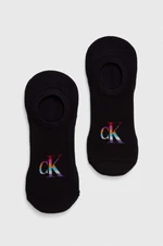 Ponožky Calvin Klein Jeans 2-pak pánske, čierna farba, 701226671