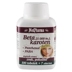 MEDPHARMA Beta karoten forte 25 000 m.j. + PABA + panthenol 107 tobolek