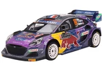 Ford Puma Rally1 19 Sebastien Loeb - Isabelle Galmiche "M-Sport Ford WRT" Winner "Monte Carlo Rally" (2022) 1/18 Model Car by Top Speed